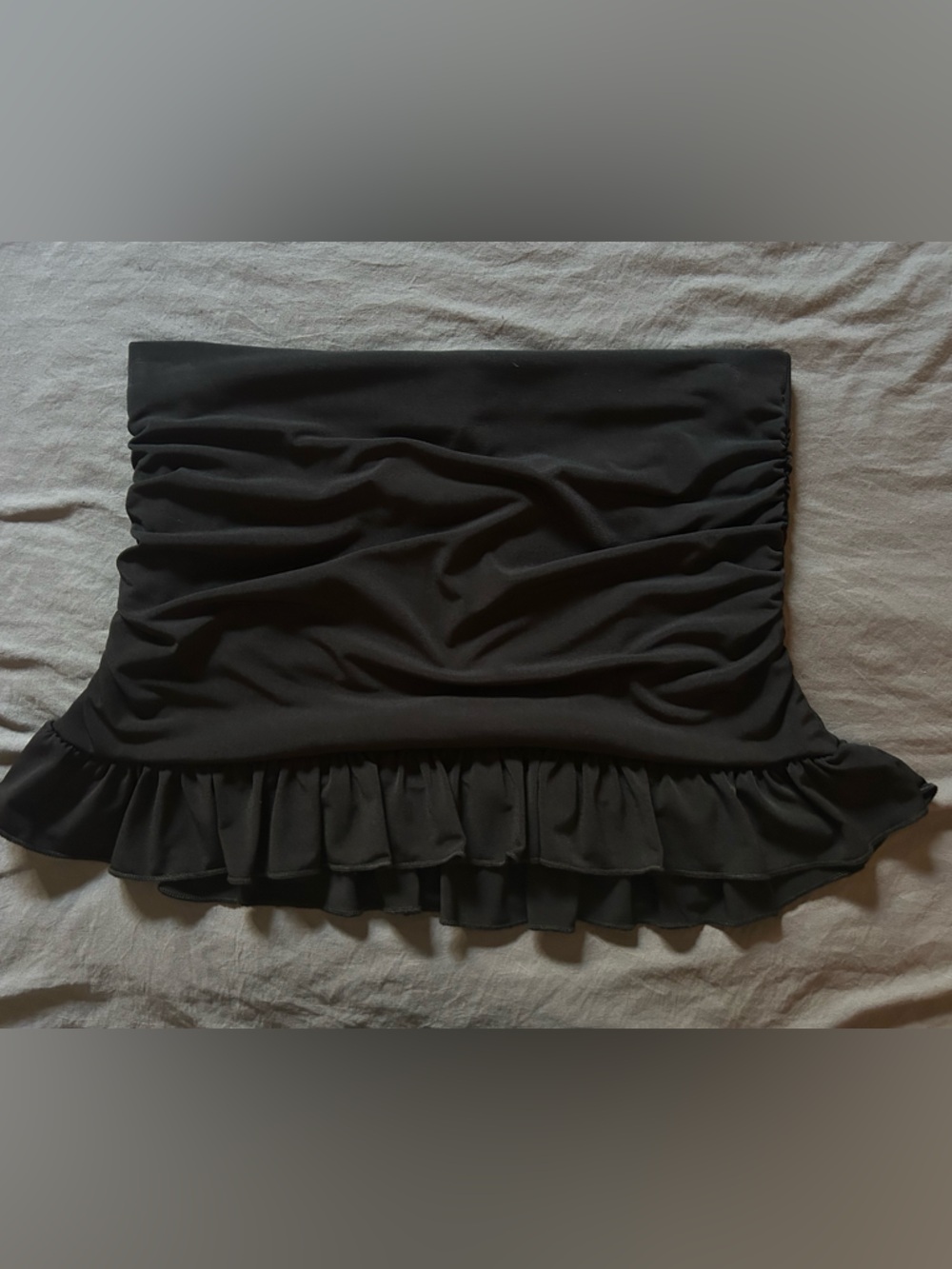 Windsor Black Ruffle Trim Skirt